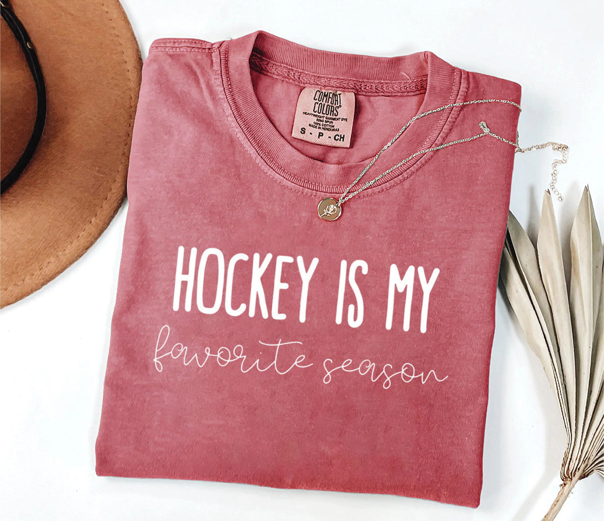 Comfort Color Hockey is my Favorite Season T-shirt
