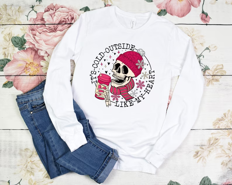 It's Cold Outside Like My Heart Skeleton Sweatshirt