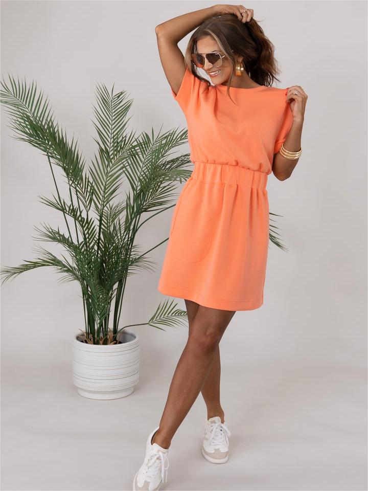 AirEssentials Cinched T-Shirt Dress(BUY 2 FREE SHIPPING)