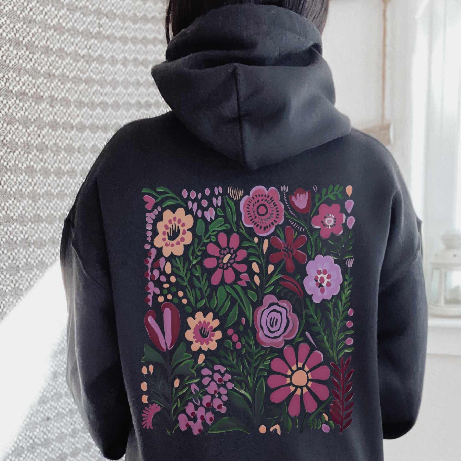 Wildflowers Nature Print Hoodie