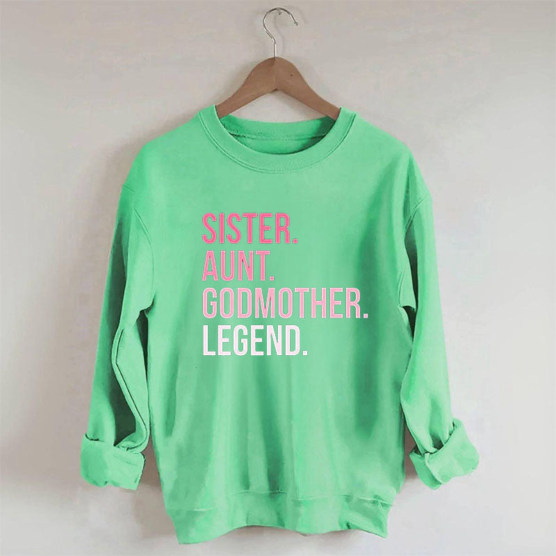 Funny Sister Letter Print Casual Sweatshirt