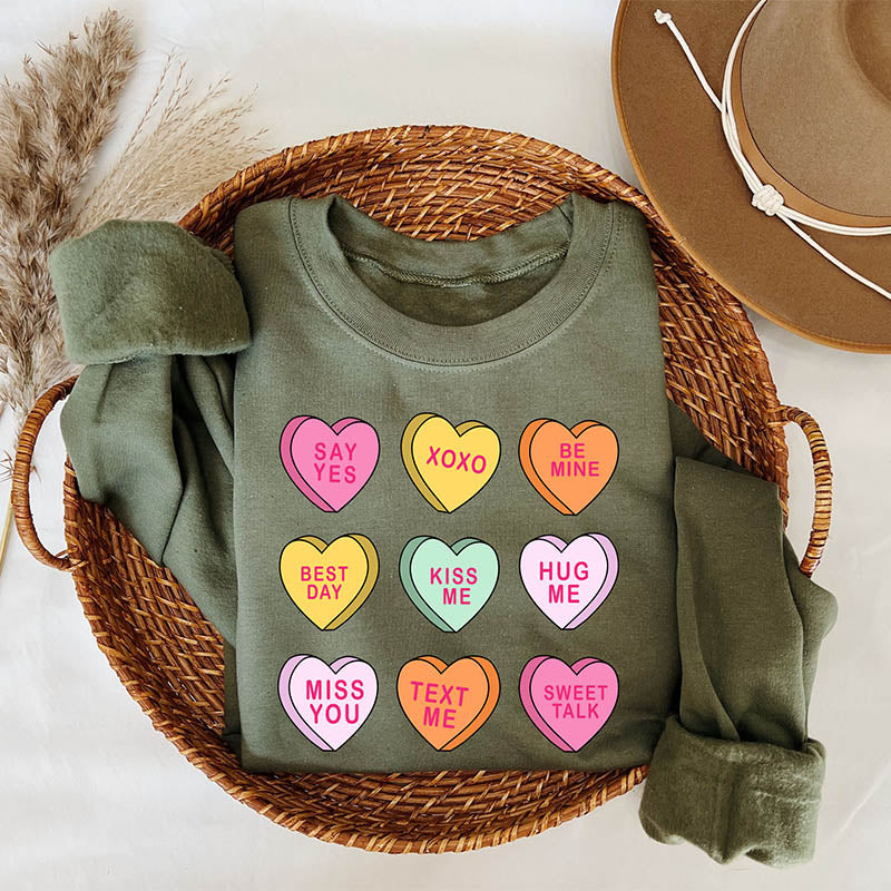 Be Mine Conversation Hearts Sweatshirt
