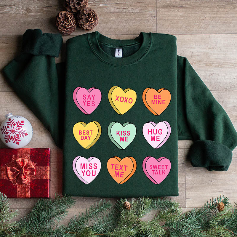 Be Mine Conversation Hearts Sweatshirt