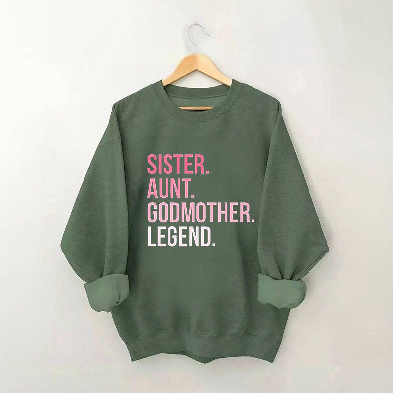 Funny Sister Letter Print Casual Sweatshirt