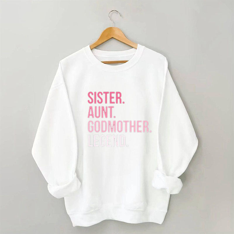 Funny Sister Letter Print Casual Sweatshirt