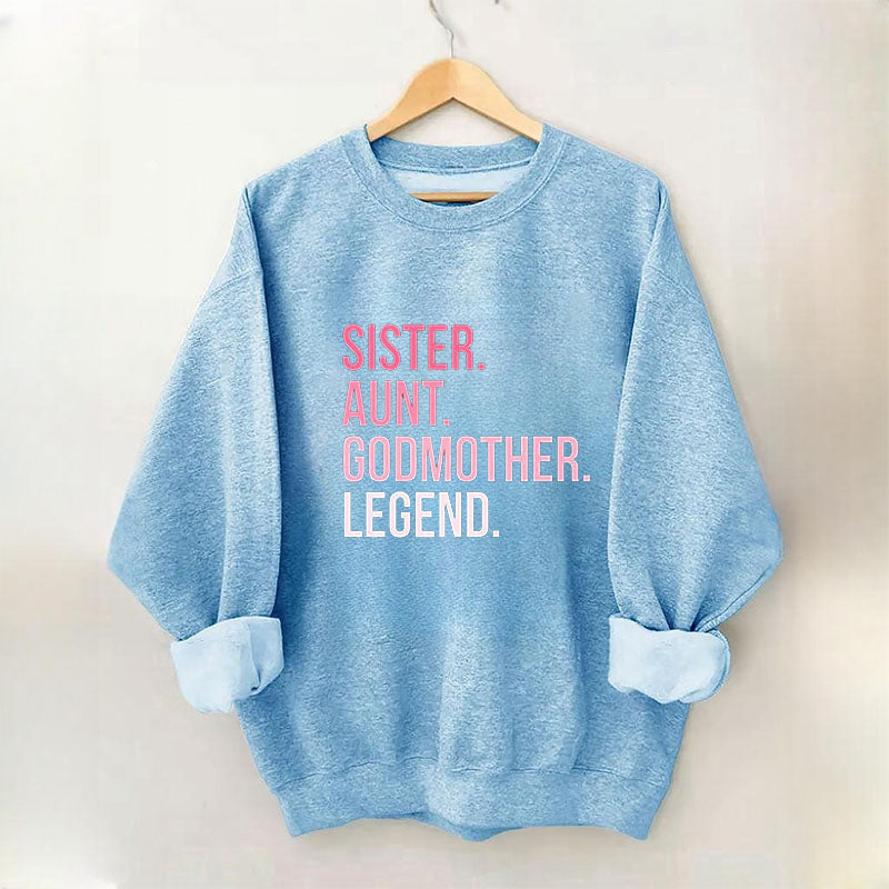 Funny Sister Letter Print Casual Sweatshirt