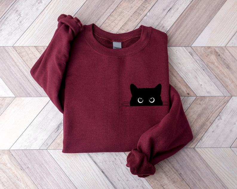 Cute Black Cat Sweatshirt