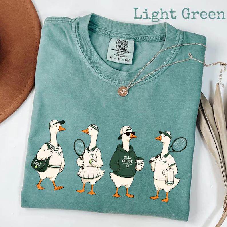 Comfort Colors® Funny Tennis Player,Silly Goose Tennis T-Shirt