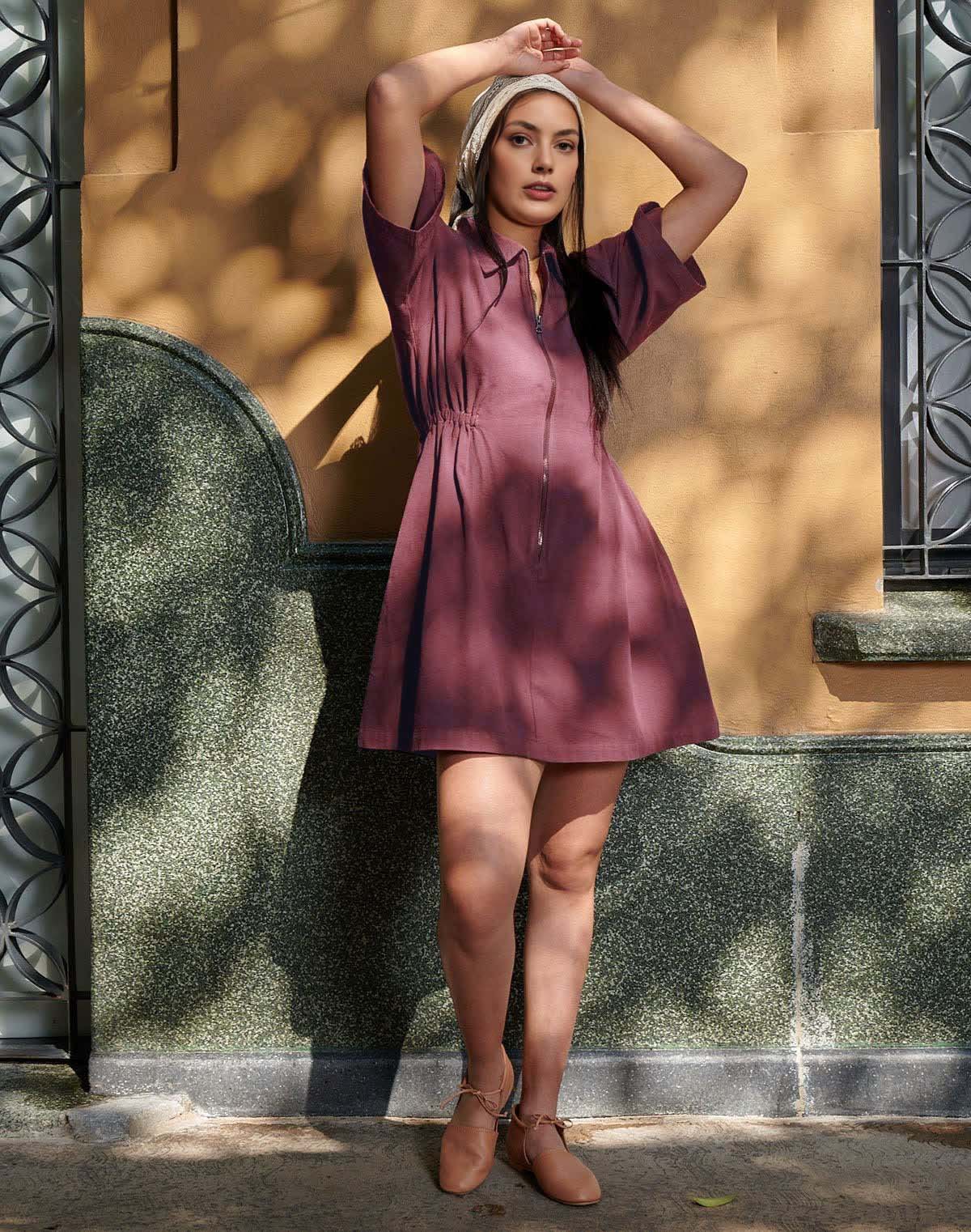 Utility Cinched Zip Dress (Buy 2 Free Shipping)