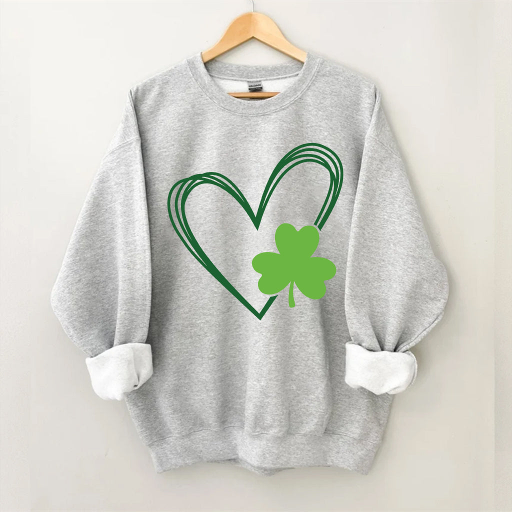 St Patrick's Day Heart Sweatshirt