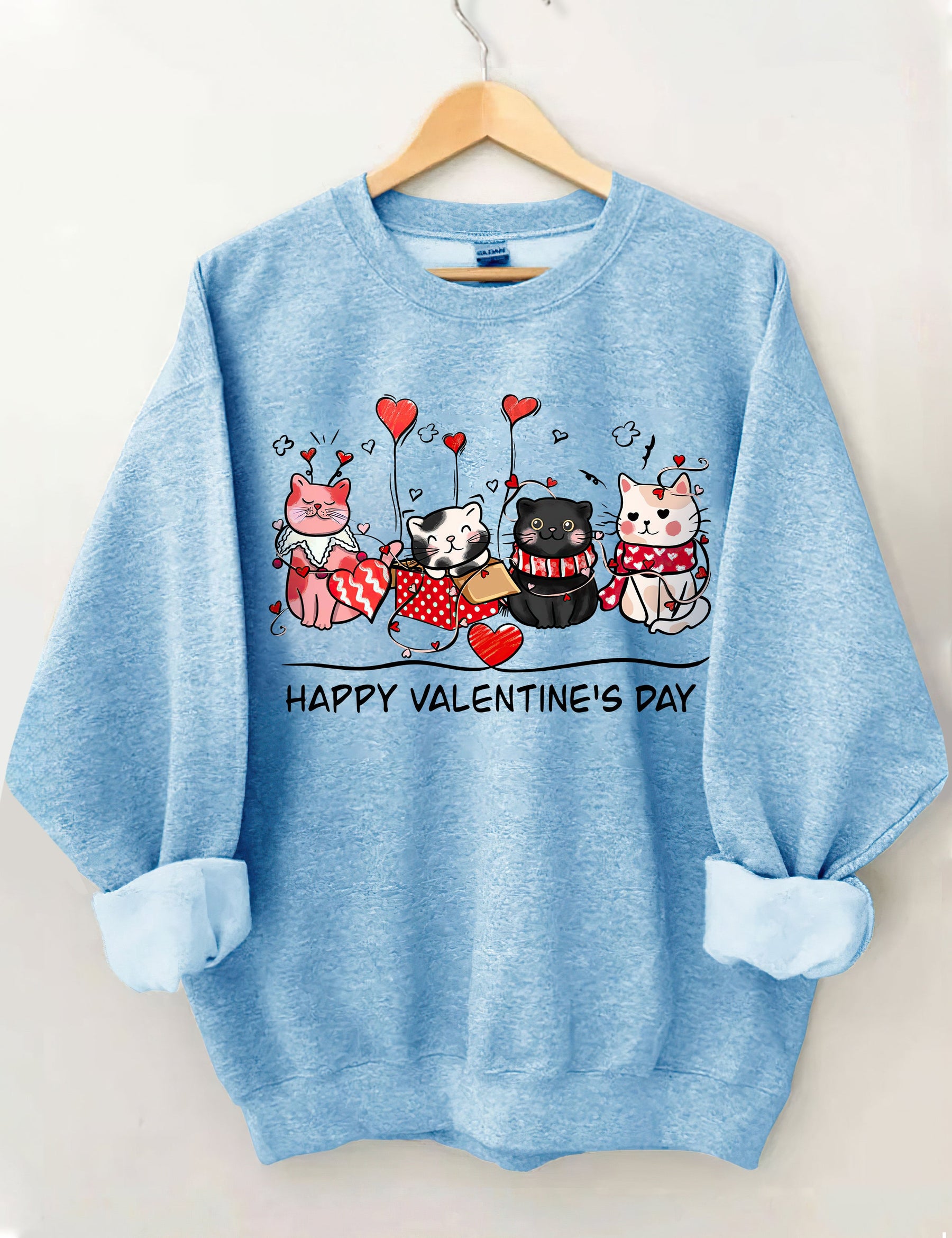 Valentine's Cats Sweatshirt