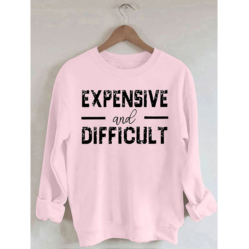 PeachBruh Sweat-shirt à manches longues imprimé cher et difficile