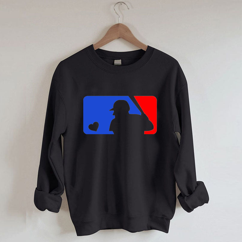 Sweat-shirt coeur de baseball