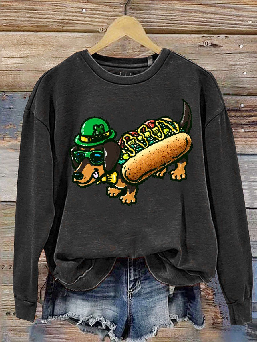Eagerlys St Patricks Day Chicago Dog Casual Sweatshirt