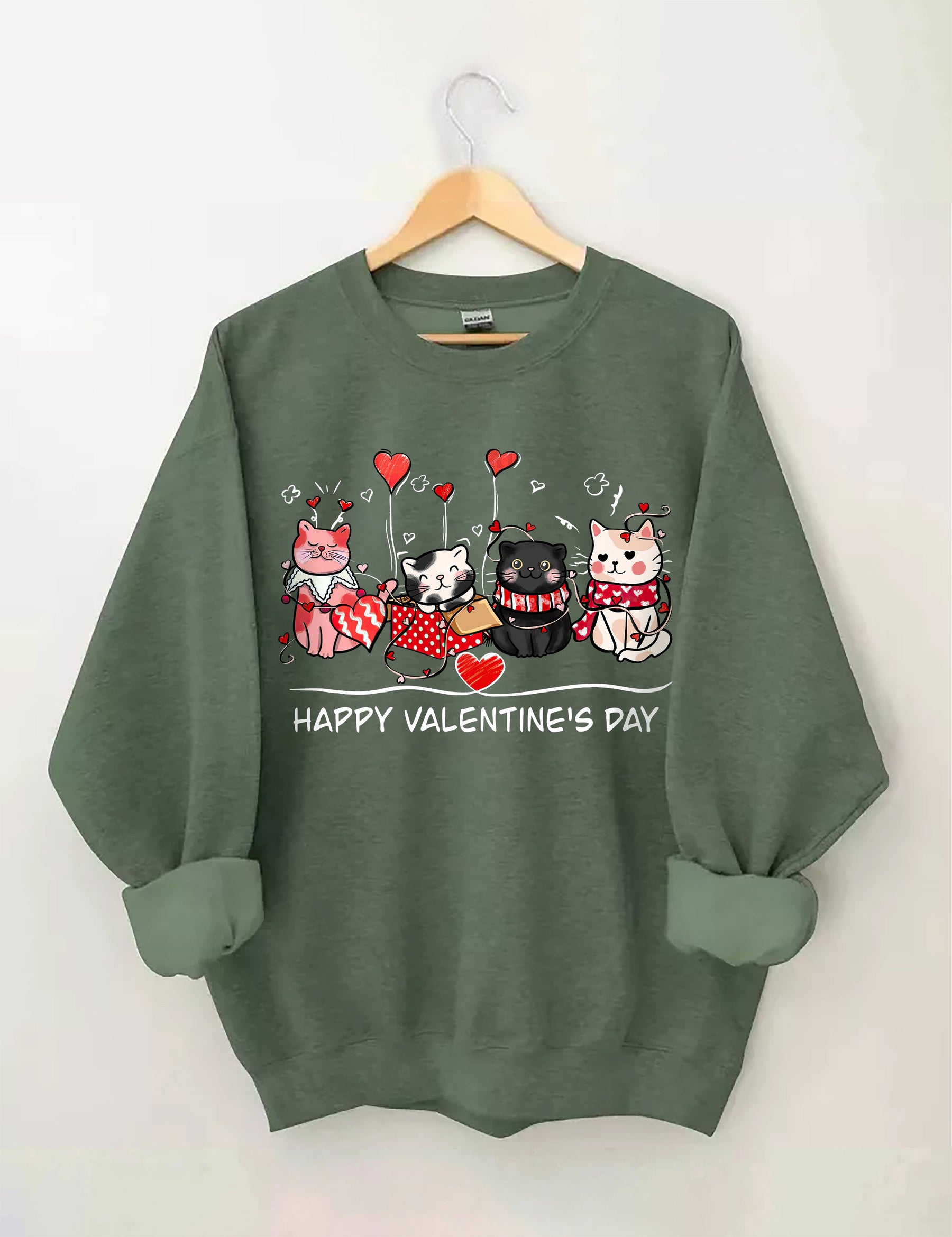 Valentine's Cats Sweatshirt
