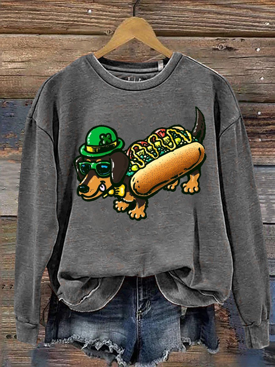 Eagerlys St Patricks Day Chicago Dog Casual Sweatshirt