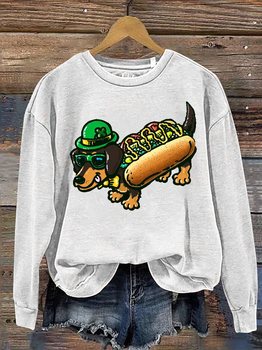 Eagerlys St Patricks Day Chicago Dog Casual Sweatshirt