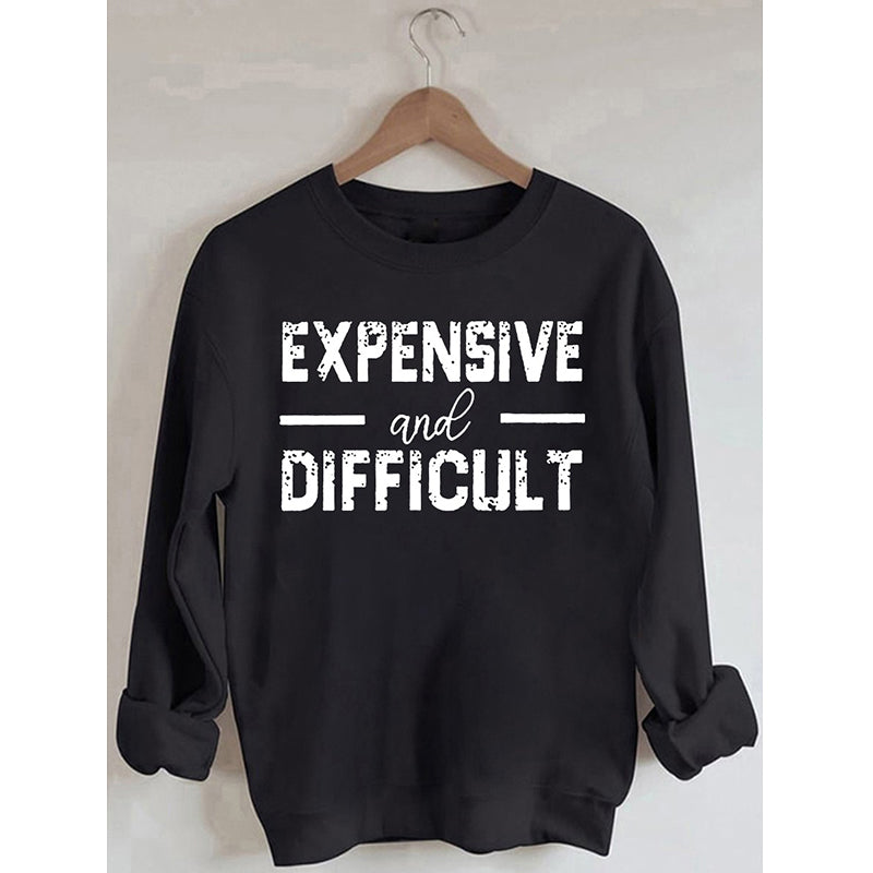 PeachBruh Sweat-shirt à manches longues imprimé cher et difficile