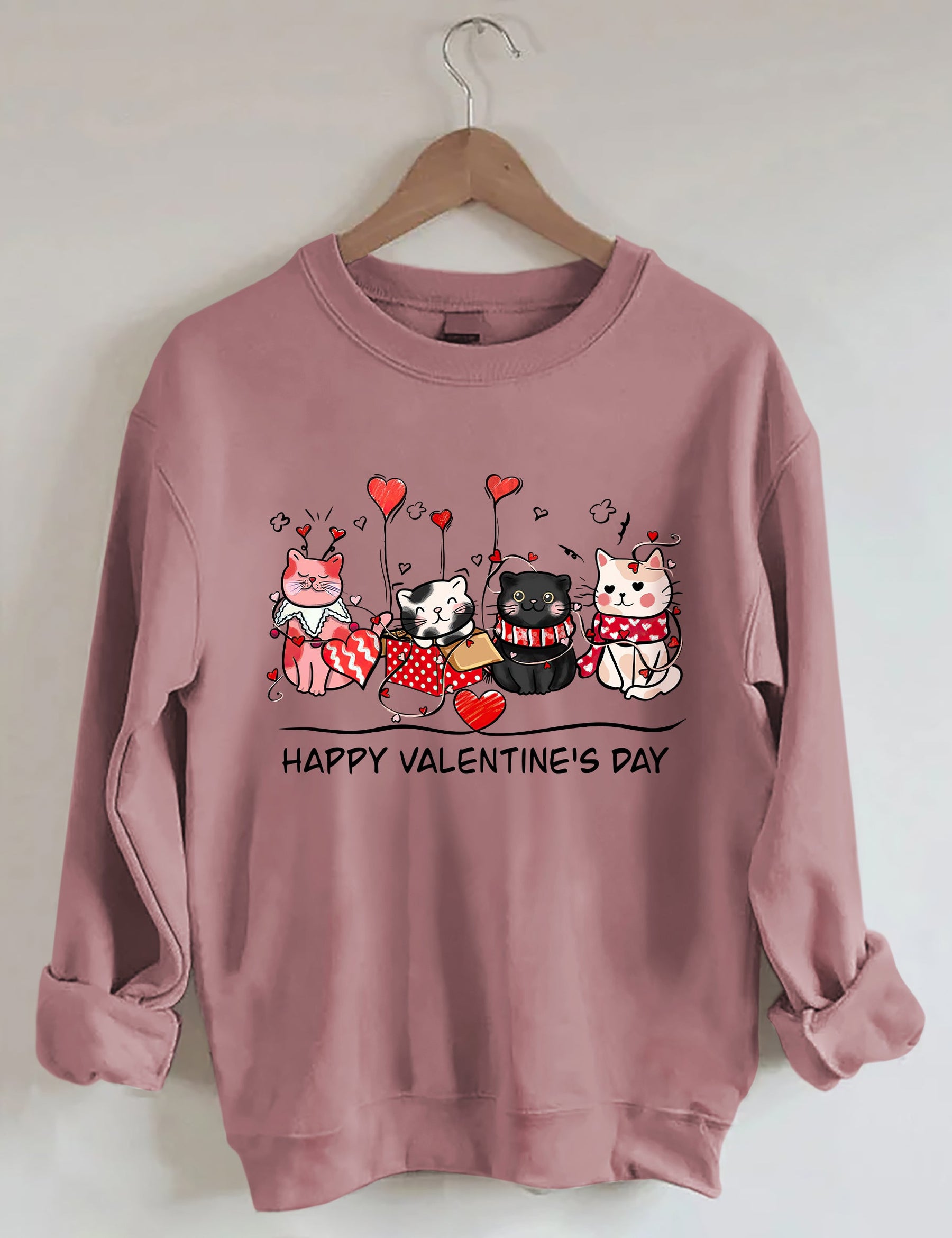 Valentine's Cats Sweatshirt
