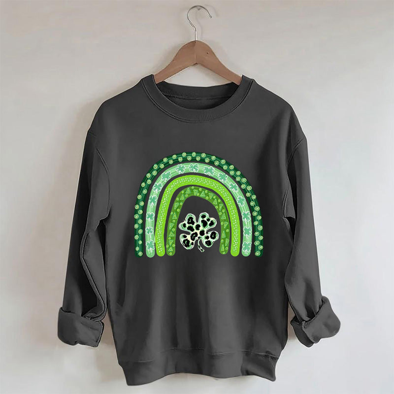 Shamrock Leopard Rainbow Sweatshirt