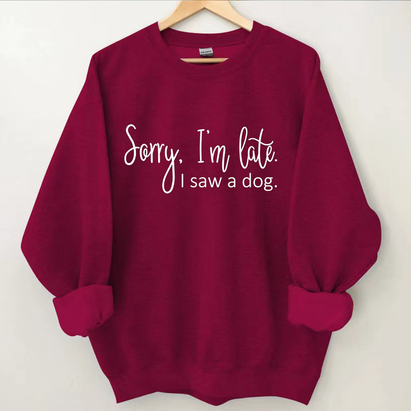 Désolé, je suis en retard, j'ai vu un sweat-shirt pour chien