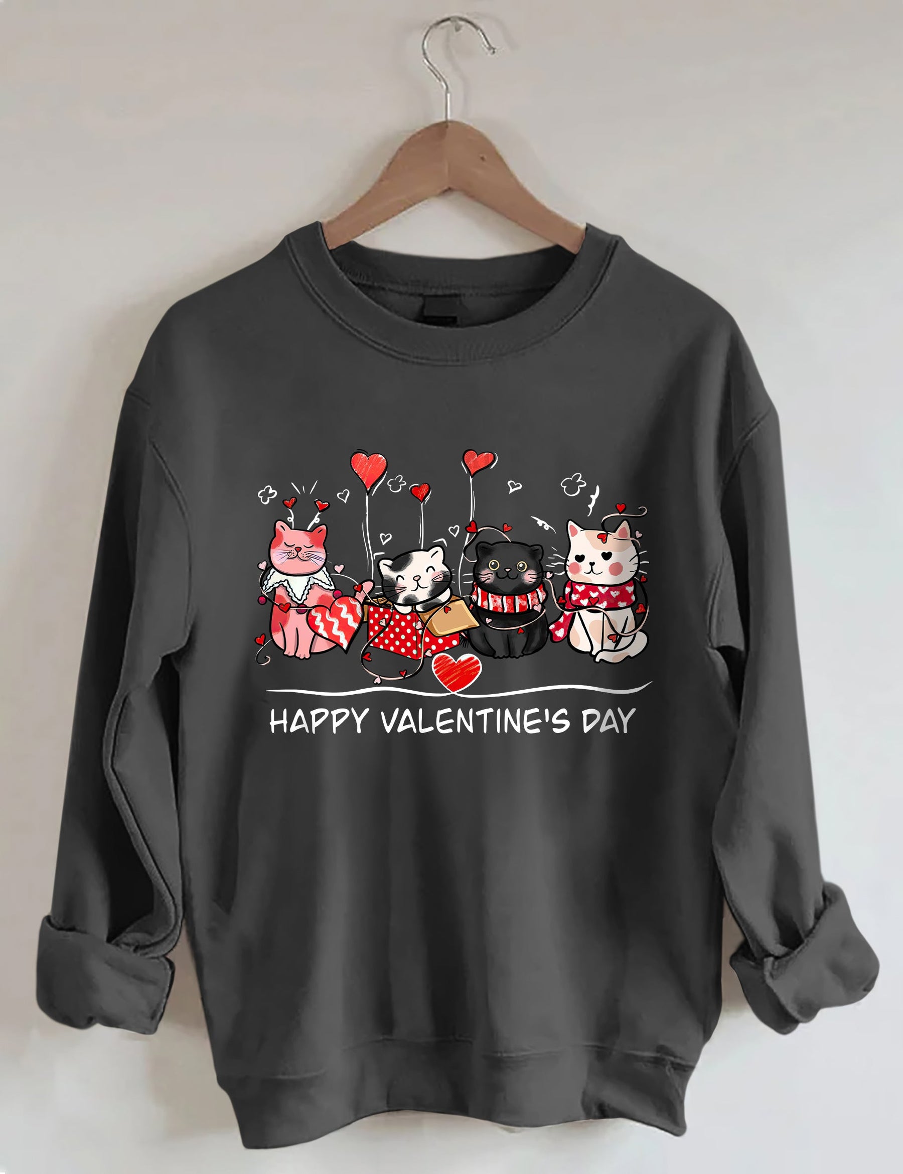 Valentine's Cats Sweatshirt