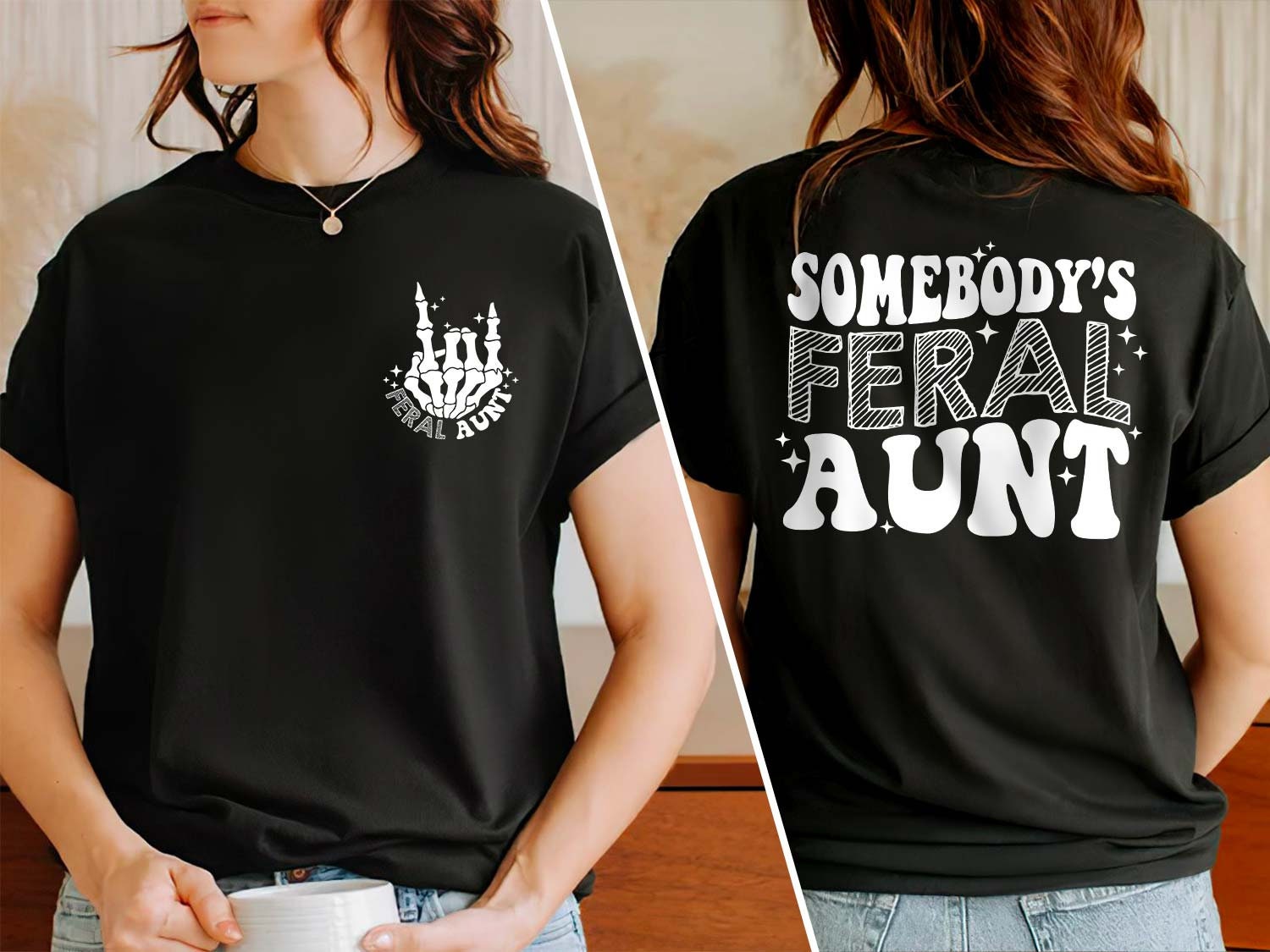 Jemandes wildes Tante-T-Shirt