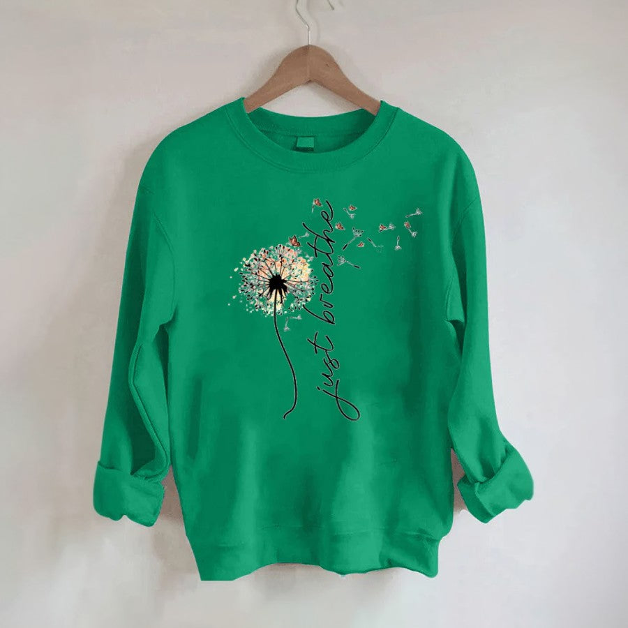 Sweat-shirt imprimé Just Breathe
