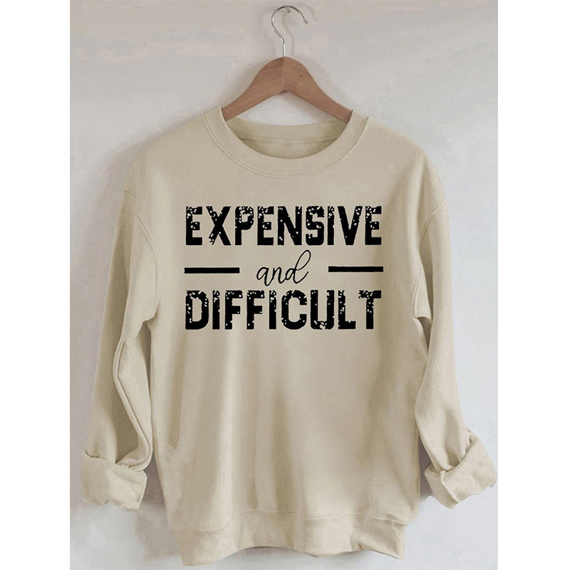 PeachBruh Sweat-shirt à manches longues imprimé cher et difficile
