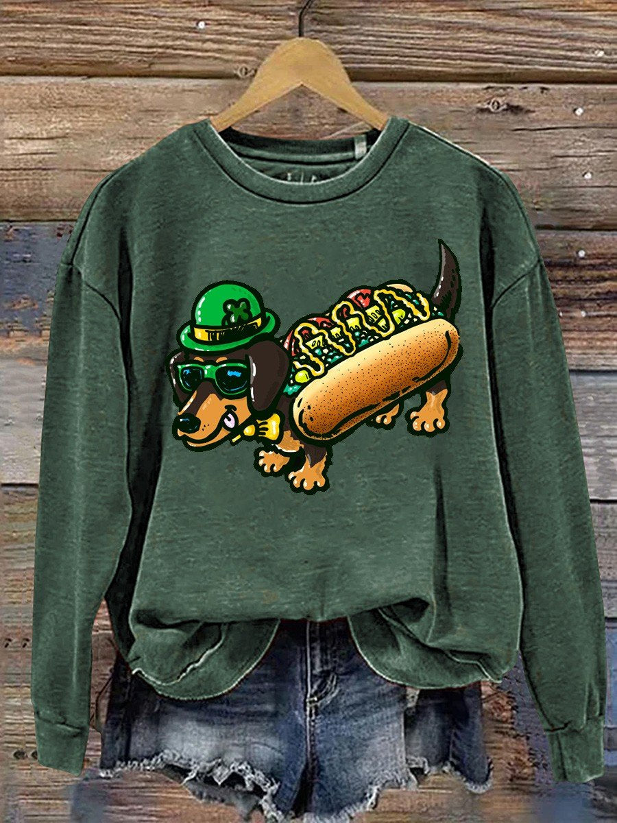 Eagerlys St Patricks Day Chicago Dog Casual Sweatshirt