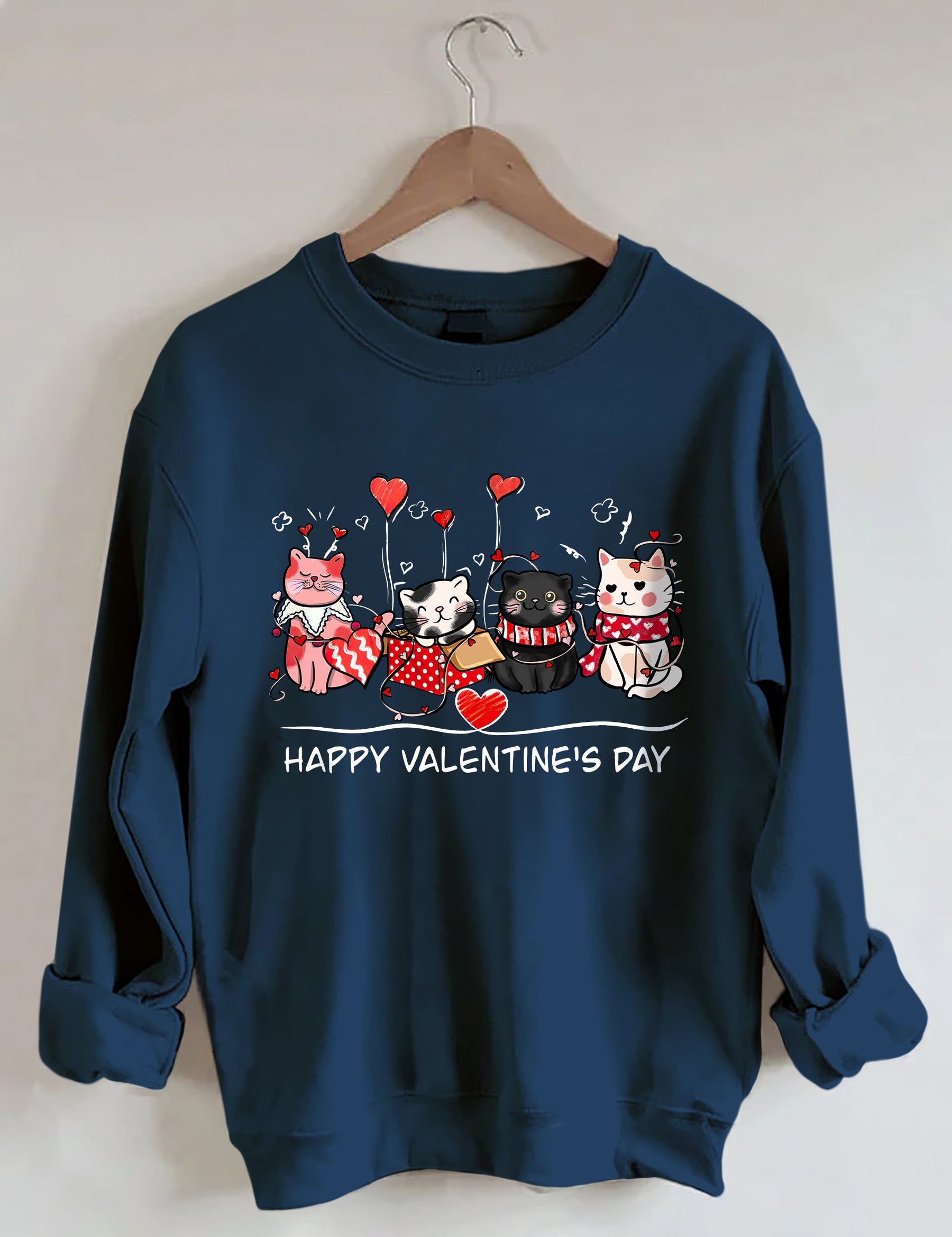 Valentine's Cats Sweatshirt