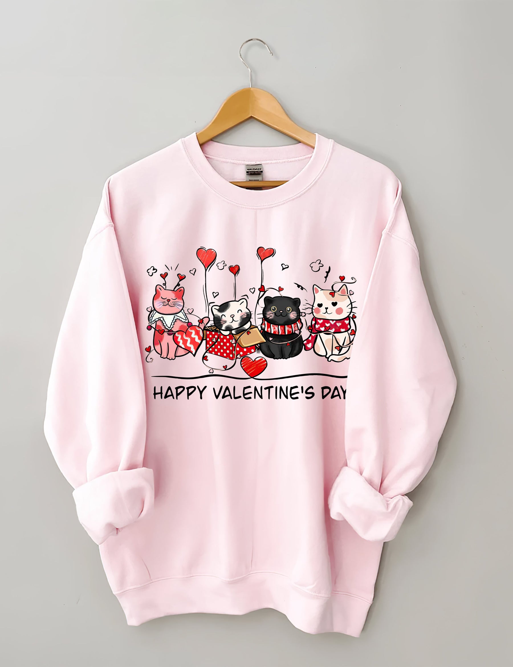 Valentine's Cats Sweatshirt