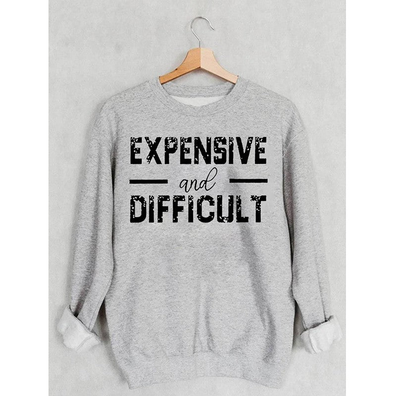 PeachBruh Sweat-shirt à manches longues imprimé cher et difficile