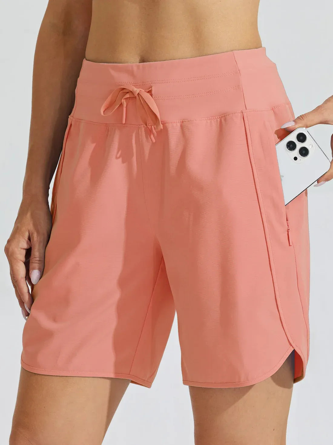 ⏰Hot Sale Women's Active 7 Inseam Athletic Long Running High Wasistband Shorts