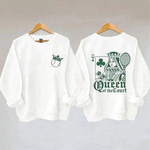 Playing Cards Queen Tennis Sweatshirt