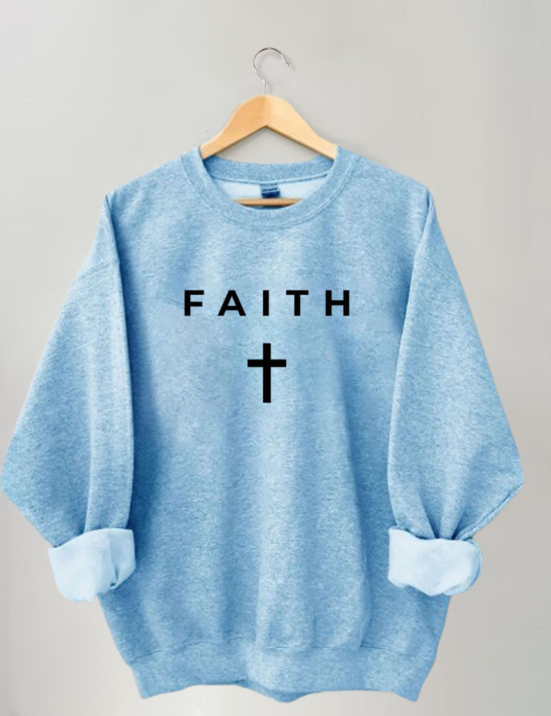 Faith Cross, Vertical Cross Sweatshirt Love and Grace Shirt,Jesus