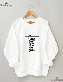 Faith Cross, Vertical Cross Sweatshirt Love and Grace Shirt,Jesus
