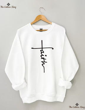 Faith Cross, Vertical Cross Sweatshirt Love and Grace Shirt,Jesus