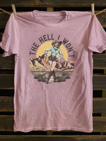 Retro Western The Hell I Won't T-Shirt