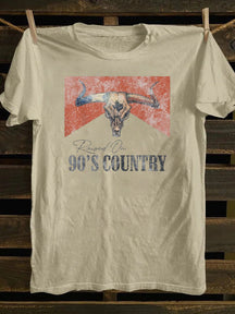 Distressed vintage style raised on 90s country T-Shirt