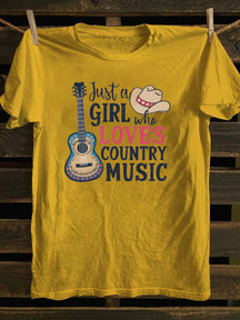Just A Girl Who Loves Country Music T-Shirt, Women's Western Shirt