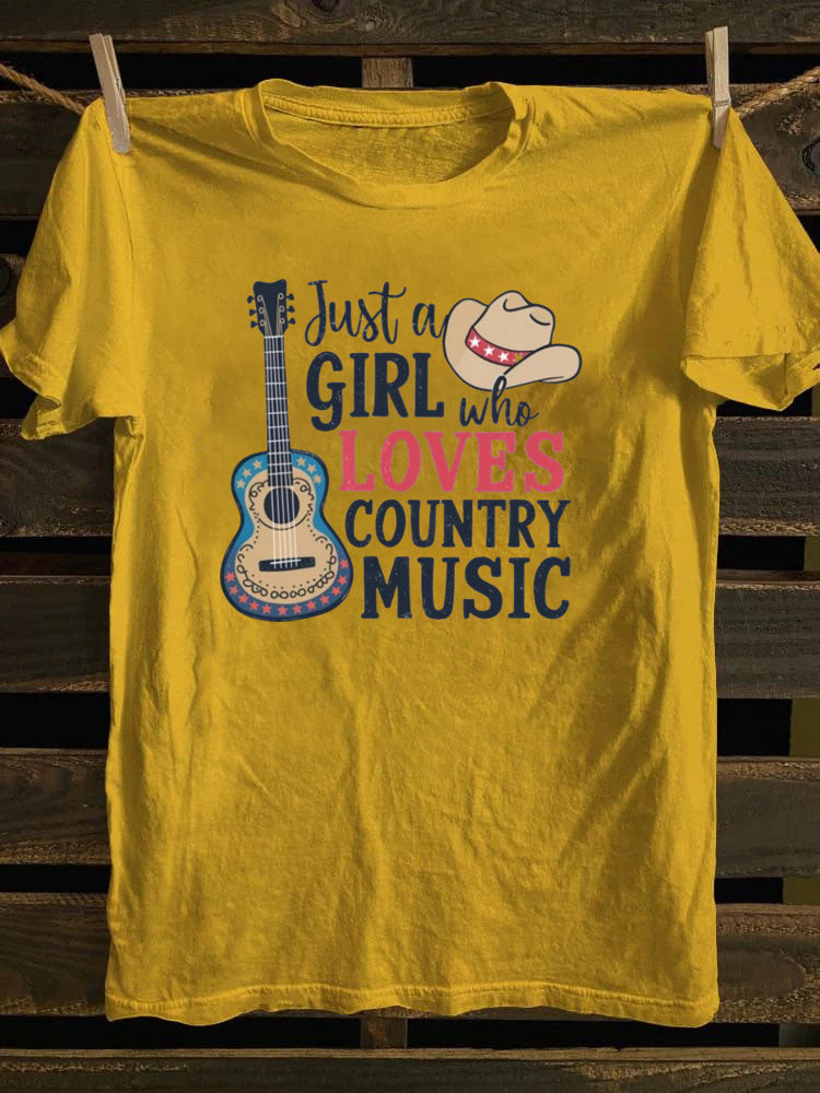 Just A Girl Who Loves Country Music T-Shirt, Women's Western Shirt