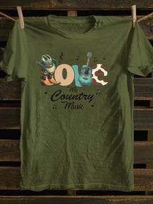 LOVE Country Music  90s Country T-Shirt