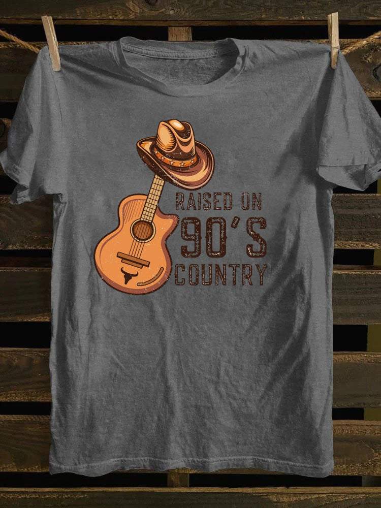 Raised On 90s Country T-Shirt,Country Pop Concert Festival Tee, Gift For Country Lovers