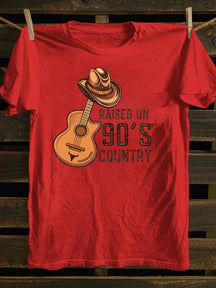 Raised On 90s Country T-Shirt,Country Pop Concert Festival Tee, Gift For Country Lovers