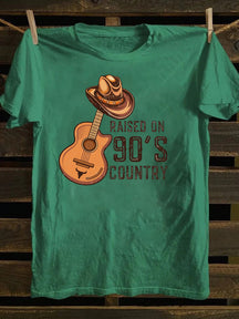 Raised On 90s Country T-Shirt,Country Pop Concert Festival Tee, Gift For Country Lovers