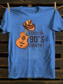 Raised On 90s Country T-Shirt,Country Pop Concert Festival Tee, Gift For Country Lovers