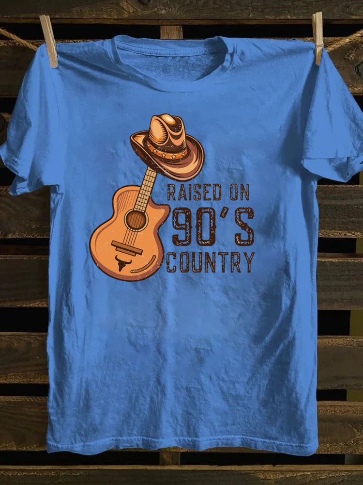 Raised On 90s Country T-Shirt,Country Pop Concert Festival Tee, Gift For Country Lovers