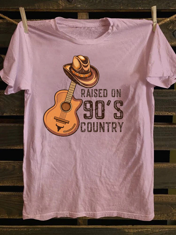 Raised On 90s Country T-Shirt,Country Pop Concert Festival Tee, Gift For Country Lovers