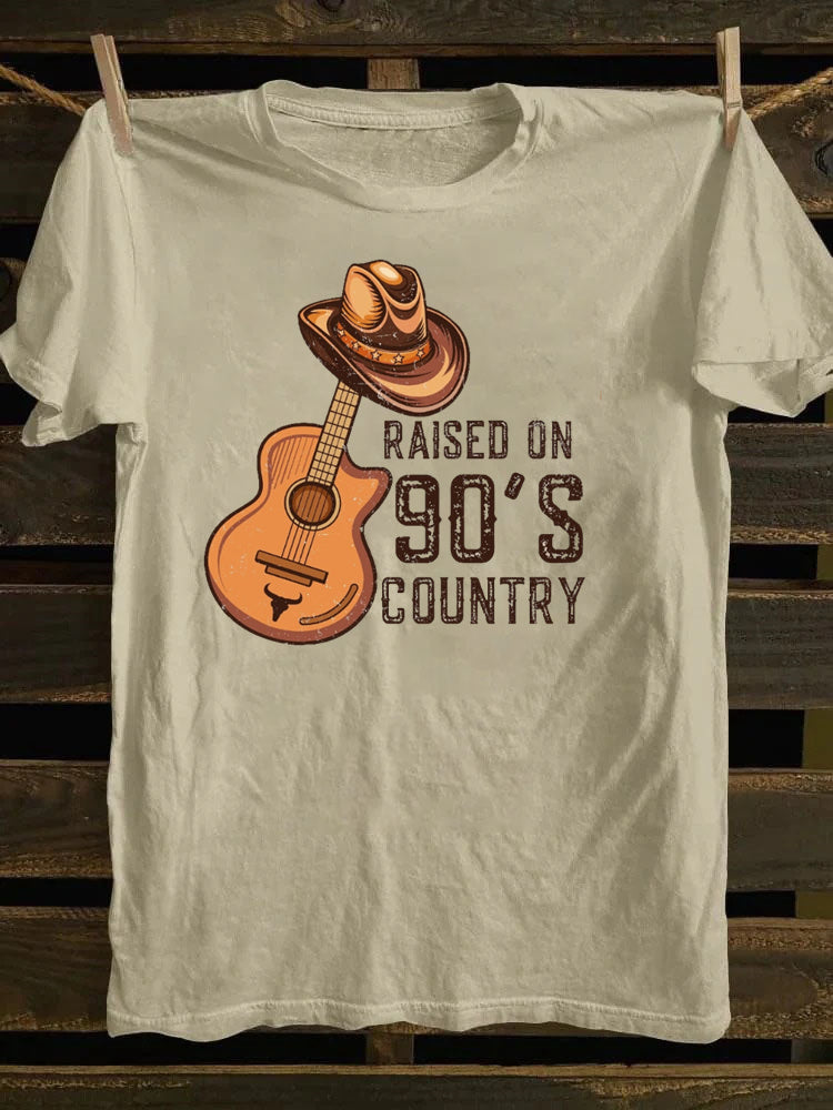 Raised On 90s Country T-Shirt,Country Pop Concert Festival Tee, Gift For Country Lovers